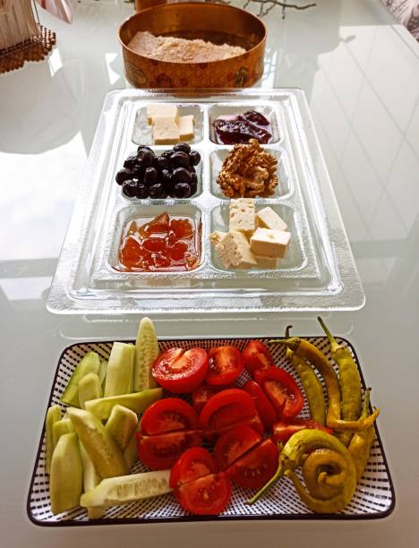 istock Traditional turkish breakfast at Istanbul turkey 1285756523