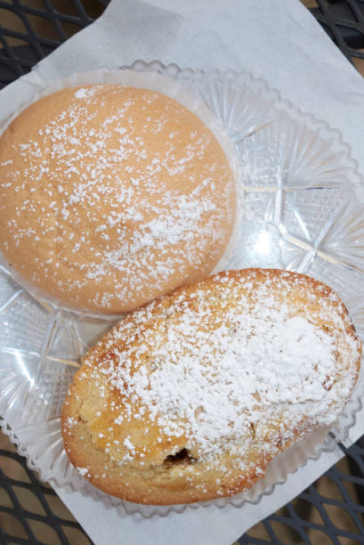 istock Apulian pastries, called pasticciotto and tetta di monaca 1285760387
