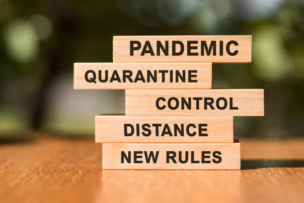 istock Pandemic concept: qurantine control distance new rules. Virus Pandemic Protection Concept 1285765606