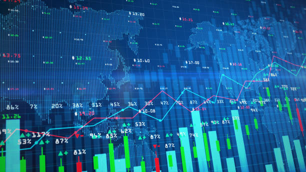 istock Digital Stock exchange market chart or forex trading graph and candlestick chart suitable for financial investment. Financial Investment trends for business background concept. 1285767705