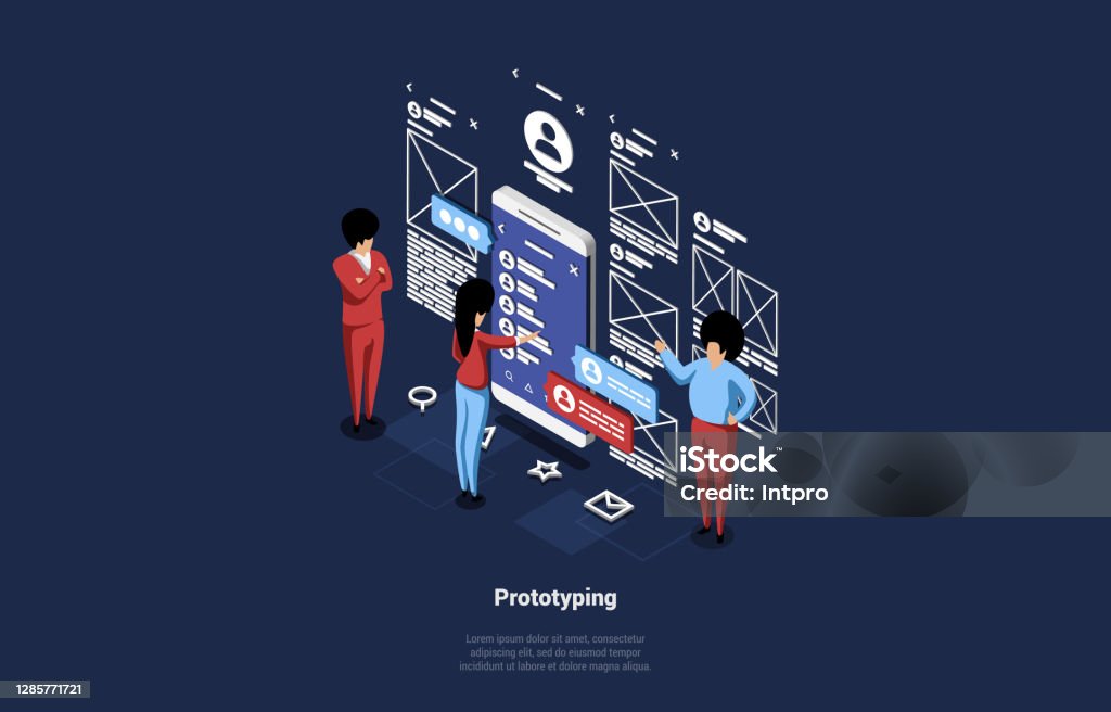 Prototype Development Images Animation 3d Vector Art Of Mobile Application Development Testing And Prototyping ...