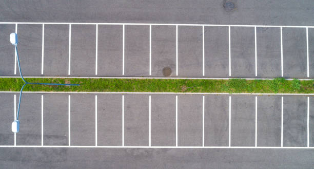 istock Parking lot, aerial drone photography 1285784829