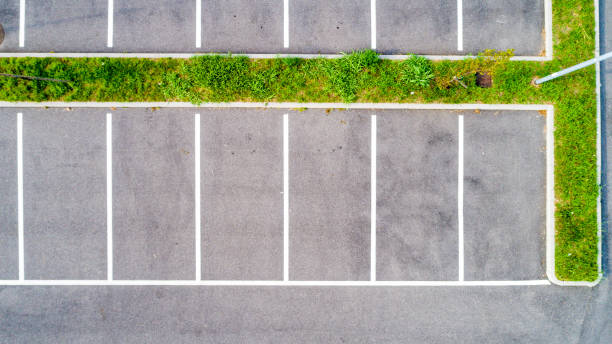 istock Parking lot, aerial drone photography 1285784845