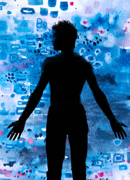 Creative portrait made by combining a photograph with a painting