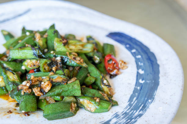 istock Stir fried Okras with peppers 1285789137