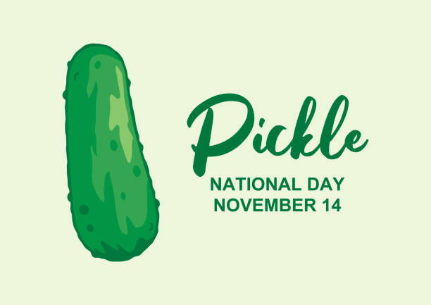 national pickle day vektor - pickled stock-grafiken, -clipart, -cartoons und -symbole