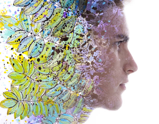 istock Paintography. A portrait combined with a painting 1285797099