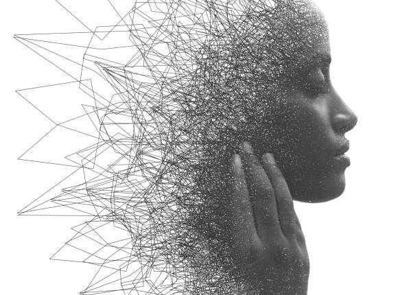 istock Portrait combined with a digital illustration 1285797123