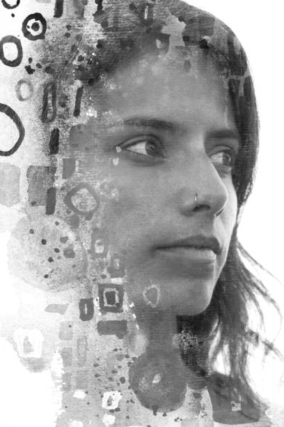 istock Paintography. A portrait combined with a painting 1285798092
