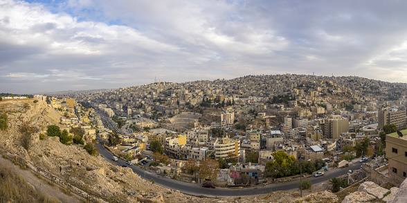 Aleppo, Syria - 13 04 2011: Citadel of Aleppo the large medieval fortified palace in the city center of the old town of Aleppo, prior to the syrian war against IS