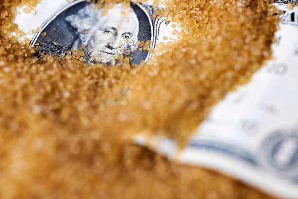 Dollar money in sugar
