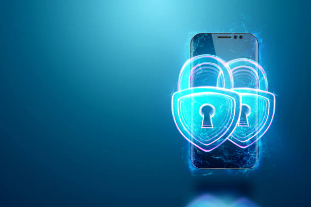 istock Image of two locks on the background of a smartphone. Protection of information when using a mobile phone. Double authentication, privacy protection. Personal data protection law. 3D illustration, 3D render. 1285804621