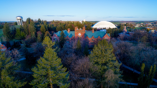 Aerial view of an Idaho college campus