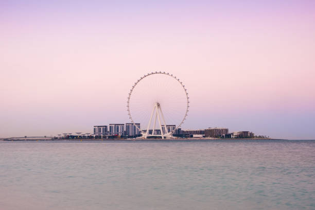 istock Beautiful sunset from Jumeirah Beach Residence overlooking Bluewaters Dubai 1285813316