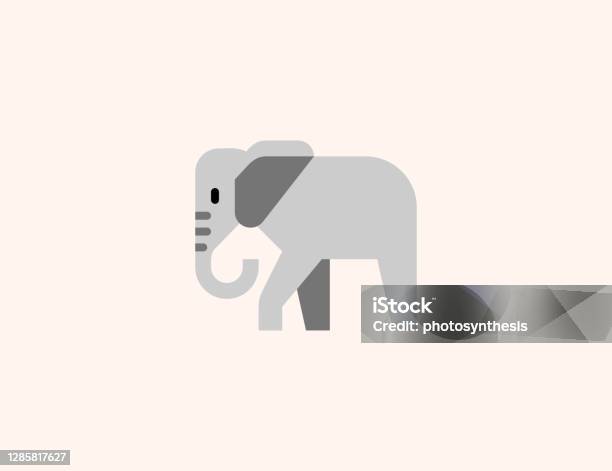  Ilustración de Icono Vectorial De Elefante Aislado Elefante Dibujos Animados Símbolo De Color Plano y más Vectores Libres de Derechos de Elefante