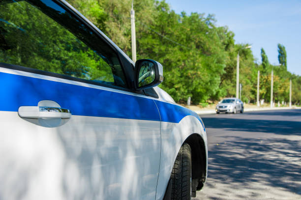 istock Police car during patrol service 1285821783