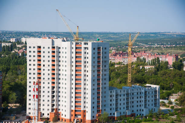 istock Construction of multi-storey residential building 1285821814