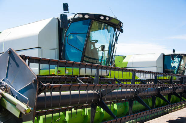 istock Combine harvesters ready for harvest 1285822353