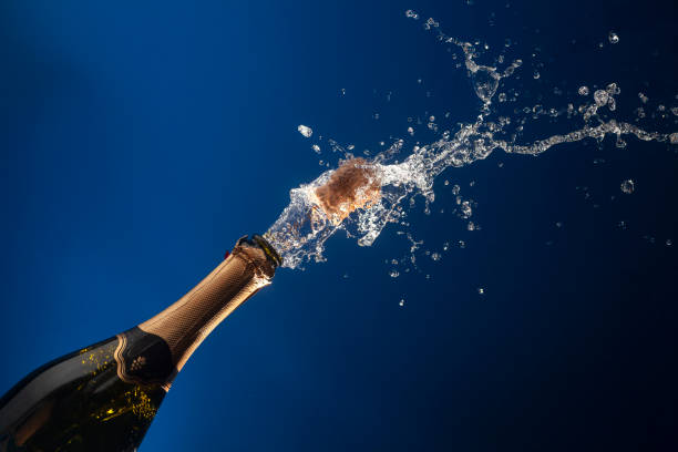 istock Celebration theme with splashing champagne 1285824871