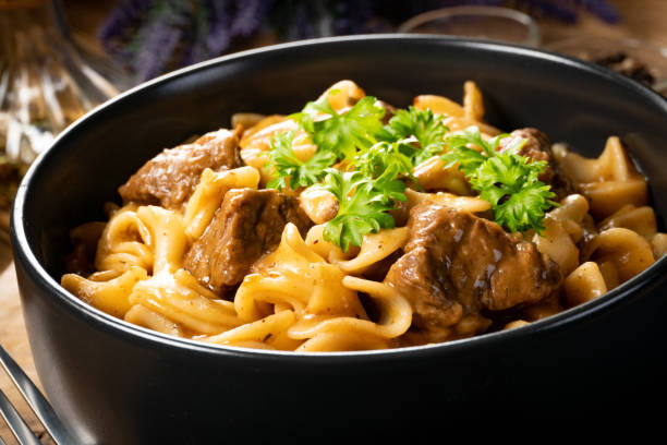istock Tagliatelle mosse with beef sauce. 1285832197
