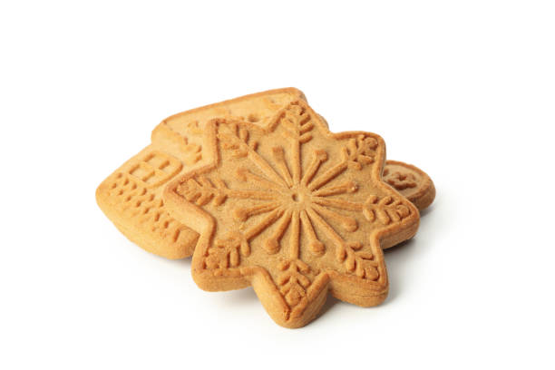 istock Tasty Christmas cookie isolated on white background 1285837706