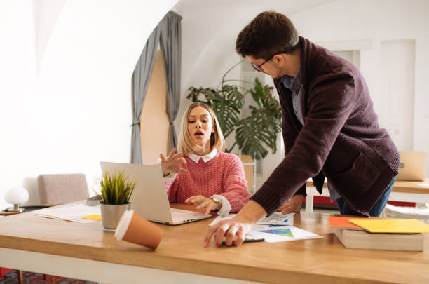 istock Businessman spilling coffee in the office 1285839707
