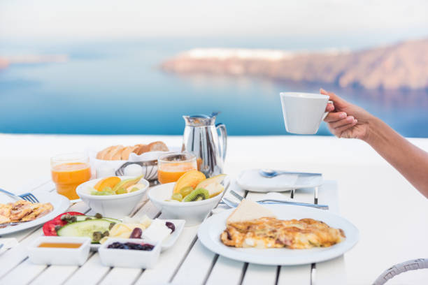 istock Morning person drinking coffee at breakfast table 1285840192