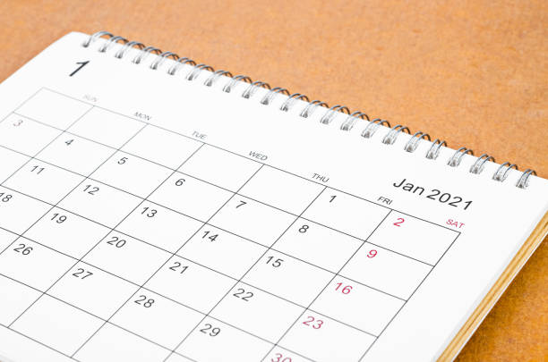 istock January 2021 Calendar desk for organizer 1285868803