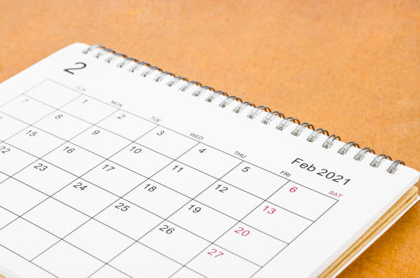 istock February 2021 Calendar desk for organizer 1285868863