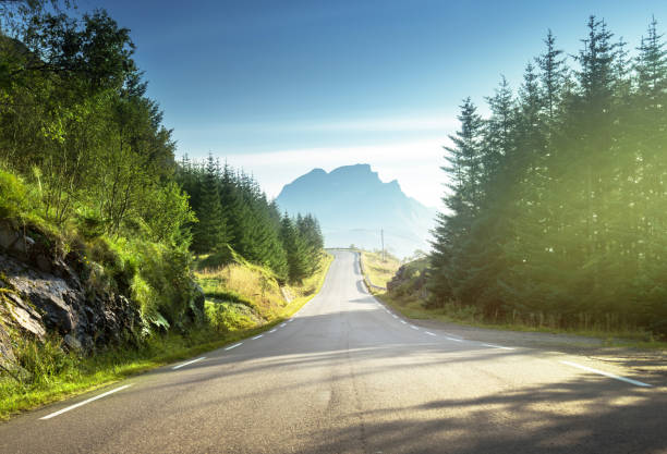 istock road in mountain, Lofoten islands, Norway 1285868885