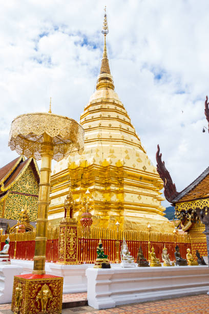 istock Landmarks, important tourist attractions in Chiang Mai, Phra That Doi Suthep. 1285869918