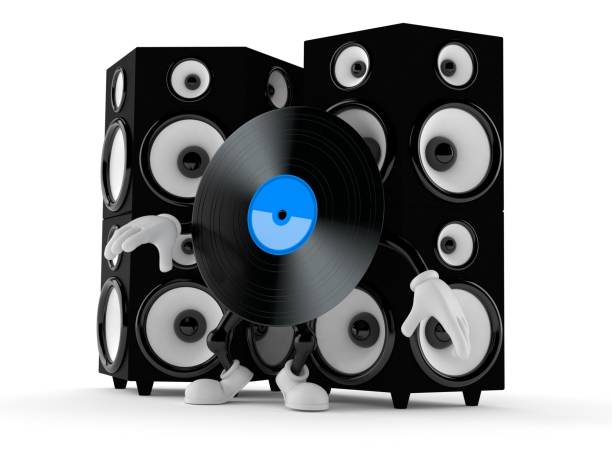 istock Vinyl character with big speakers 1285886376