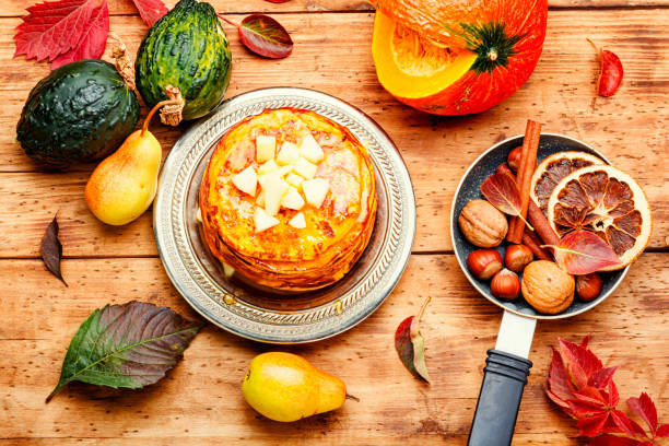 istock Homemade pumpkin pancakes 1285887771