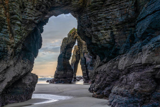 istock Bbeach Cathedrals Beach in Galicia in northern Spain 1285889753