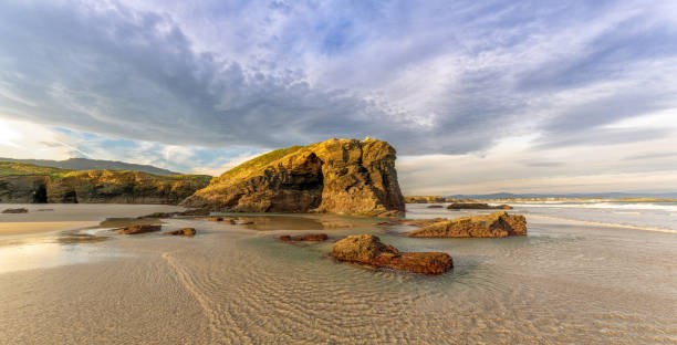 istock Bbeach Cathedrals Beach in Galicia in northern Spain 1285893133
