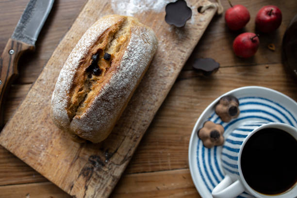 istock artisan raisins rye bread and coffee 1285894303