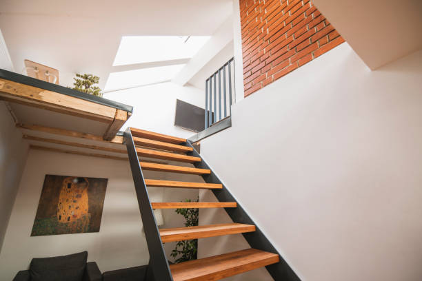 Low Angle View of Sky-Lit Loft Apartment