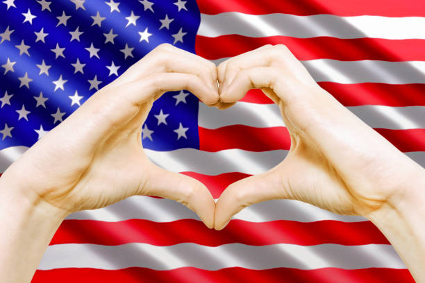 istock Symbol of love for USA 1285899762