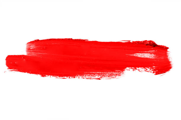 istock Lipstick smear smudge swatch on white background 1285901074