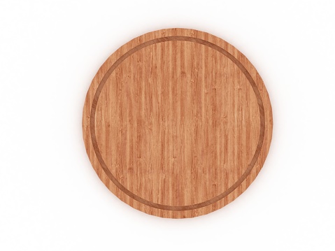 Round wooden pizza