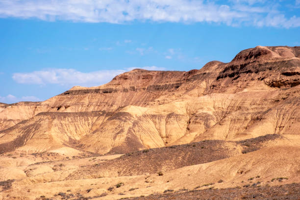 istock Charyn national park in Kazakhstan. Clouds background. Beautiful sand stone formations. Soil errosion. 1285912004