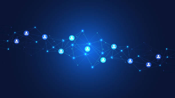 istock Vector illustration of connecting people and communication concept, social network. 1285915044