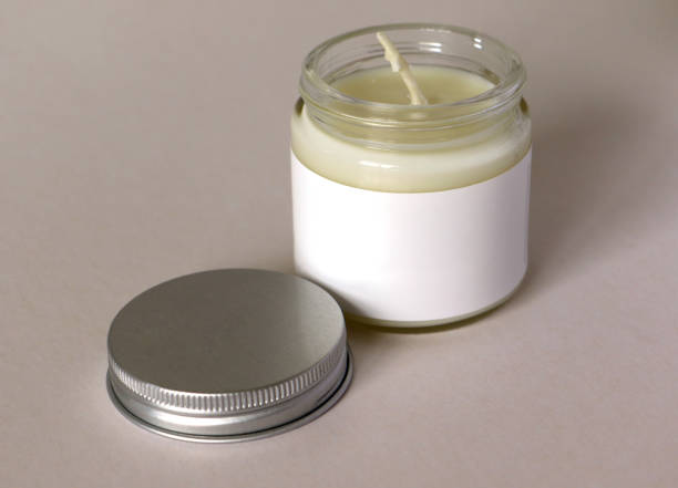 istock Glass jar packaging with metal lid and white label 1285915088