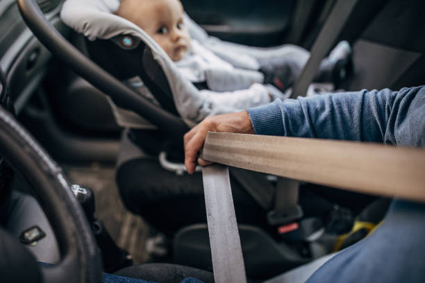 istock A boy in a car in a safety seat 1285916370
