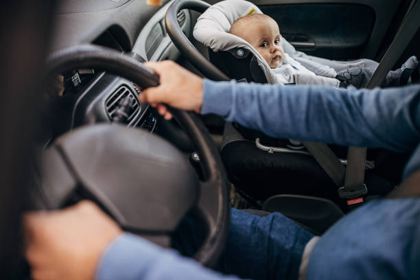 istock A boy in a car in a safety seat 1285916563