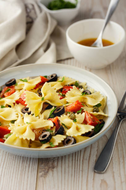 istock Healthy Vegan farfalle pasta bowl 1285917546