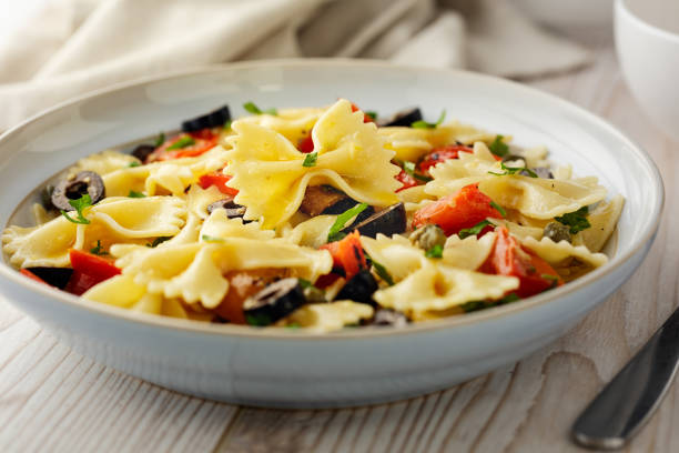 istock Healthy Vegan farfalle pasta bowl 1285917571
