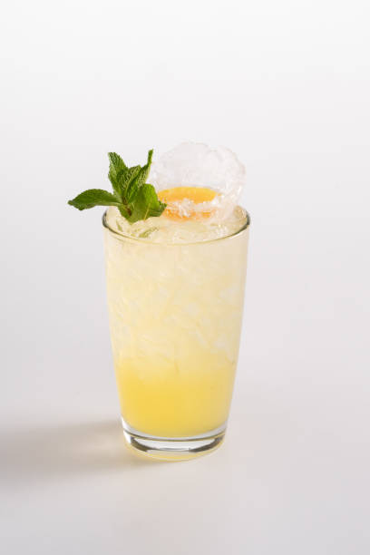 istock Summer refreshing cocktail with ice and alcohol. ampari, passion fruit syrup, lemon juice. 1285919004