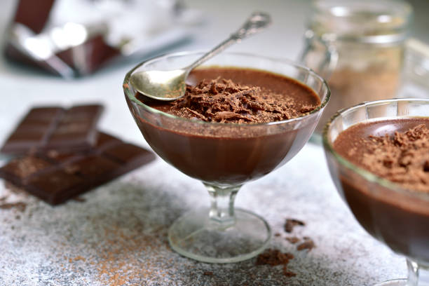 istock Delicious chocolate mousse with rum 1285928950