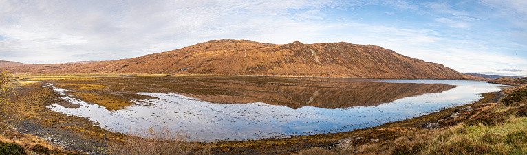 Autumn Reflections in Loch Ainort, Isle of Skye, Scotland - Panorama